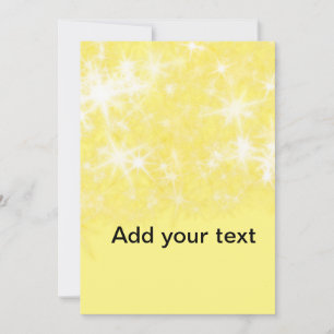 Simple yellow glitter sparkle stars add your text invitation