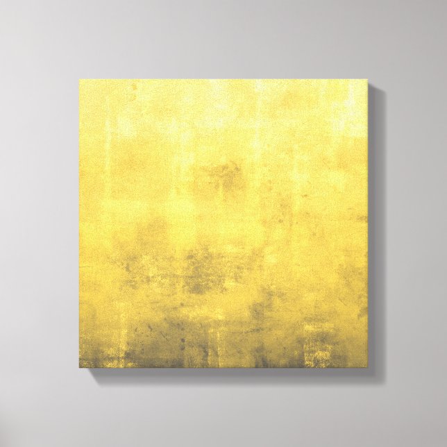 Simple Yellow Grey Abstract Canvas Print (Front)
