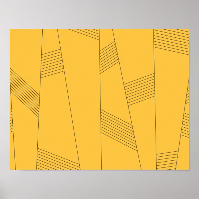 Simple, yellow, modern abstract graphic design poster (Front)