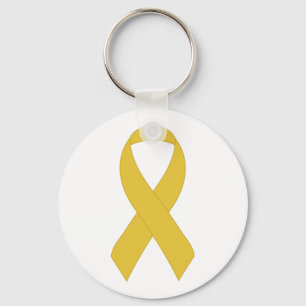 Simple Yellow Ribbon Key Ring