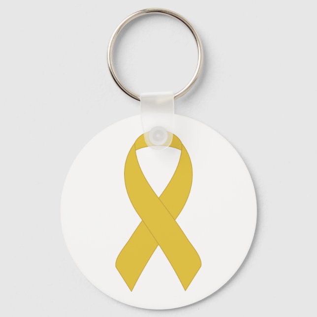 Simple Yellow Ribbon Key Ring (Front)