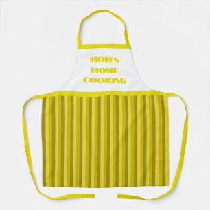 Simple Yellow Stripe Mum's Home Cooking Apron