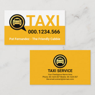 Simple Yellow Taxi Service Layer Business Card