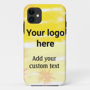 Simple yellow watercolor add your logo custom text Case-Mate iPhone case