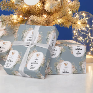 Simple Yet Cute Baby Shower Wrapping Paper