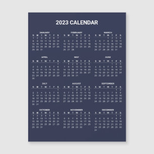 Simple Yet Elegant 2023 Calendar Magnetic Card