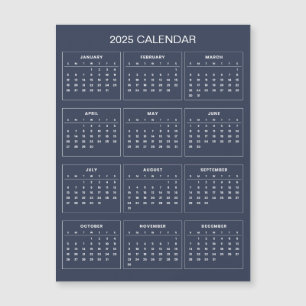 Simple Yet Elegant 2025 Calendar   Magnetic Card