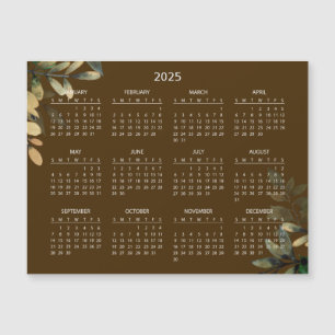 Simple Yet Elegant 2025 Calendar   Magnetic Card