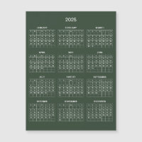 Simple Yet Elegant 2025 Calendar | Magnetic Card