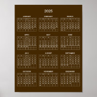 Simple Yet Elegant 2025 Calendar |