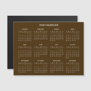Simple Yet Elegant 2026 Calendar Magnet
