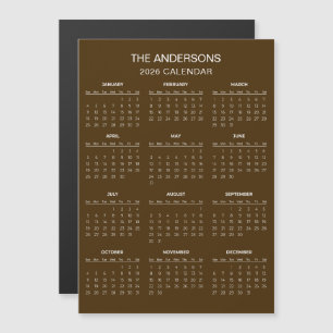 Simple Yet Elegant 2026 Calendar Magnet