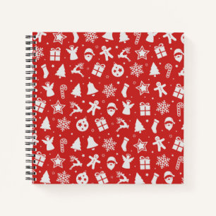 Simple yet Lovely Ditsy Christmas Guestbook Notebook