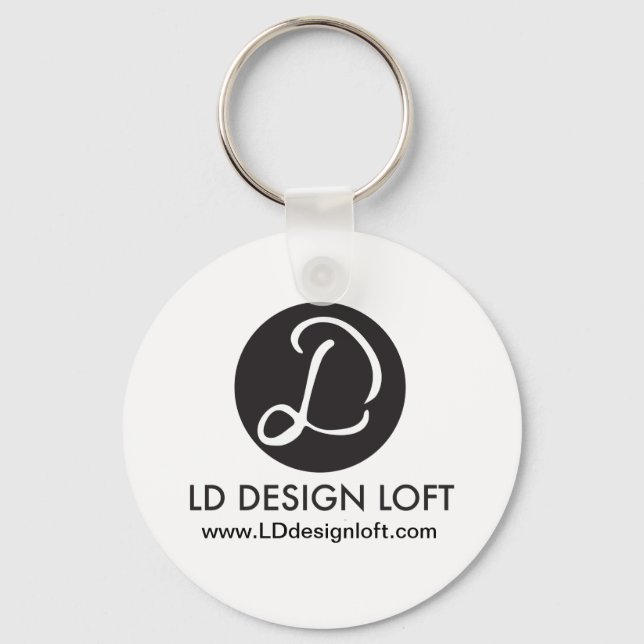Simple Your business Logo goes Here Personalised Key Ring (Front)