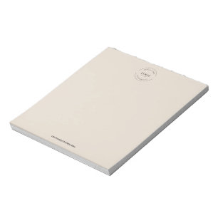 Simple Your Logo and website beige Business  Notepad