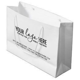 Simple Your Logo Event Business Company Branding Large Gift Bag