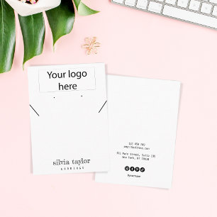 Simple  Your logo necklace earring display card