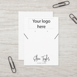 Simple Your logo Necklace Earring Display Card