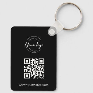 Simple Your Logo QR code goes here Custom Key Ring