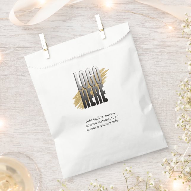 Simple Your Logo with Text Promotional Business  Favour Bags (Clipped)