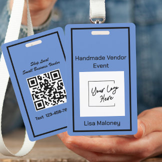 Simple Your Photo Custom Crafter Vendor Event  ID Badge
