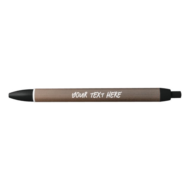 Simple Your Text Here Custom Black Ink Pen (Front)
