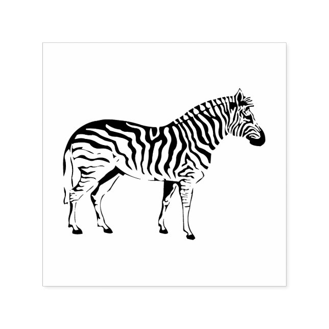 Simple Zebra Art Self Inking Stamp (Design)