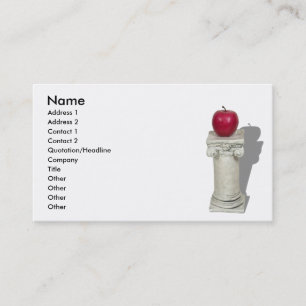 SimpleAppleColumn061210Shadows, Name, Address 1... Business Card