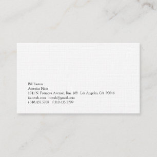 Simplicity 205 business card