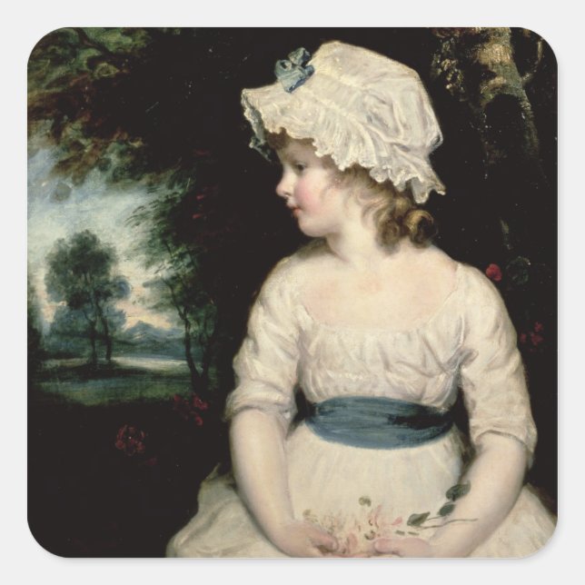 Simplicity - A Portrait of Miss Theophilia Ghatkin Square Sticker (Front)