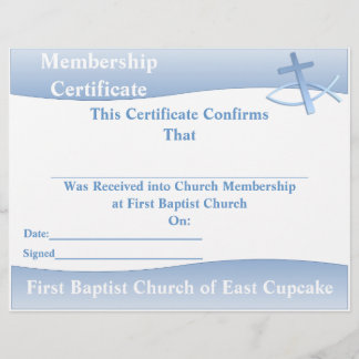 Simplicity Blue Multi-purpose Church Certificate Flyer