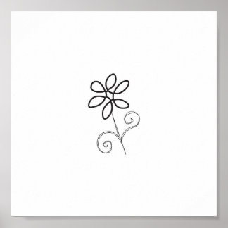 Simplicity Flower Canvas Poster