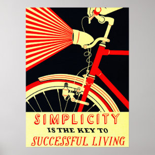 SIMPLICITY is the Key to SUCCESSFUL LIVING Old WPA Poster