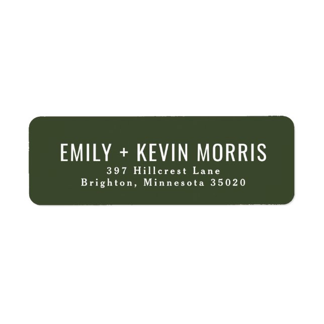 Simplicity | Modern Return Address Label (Front)