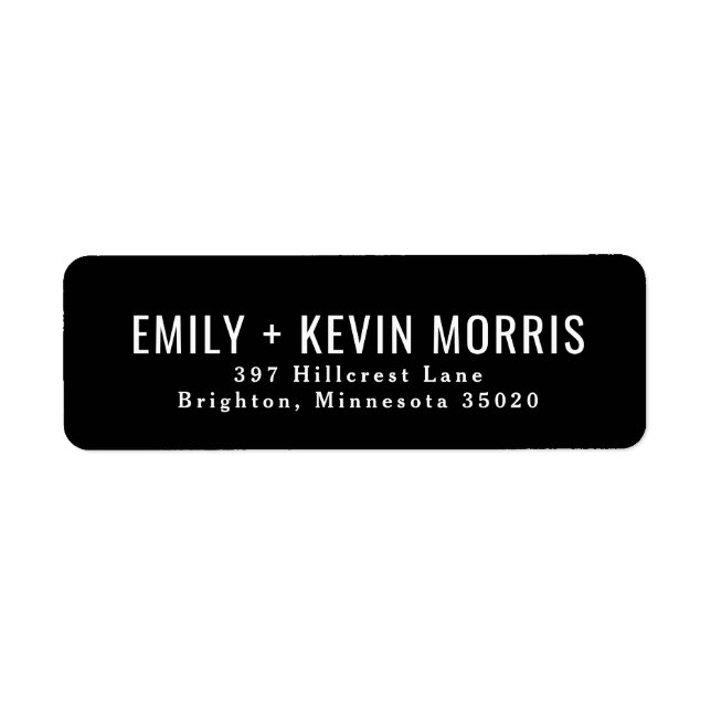 Simplicity | Modern Return Address Label (Front)