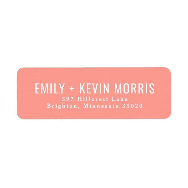 Simplicity | Modern Return Address Label (Front)