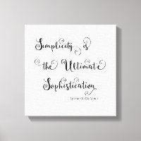 Simplicity Quote - Canvas