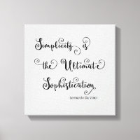 Simplicity Quote - Canvas