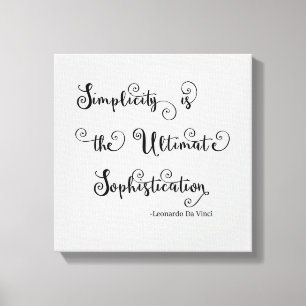Simplicity Quote - Canvas Print