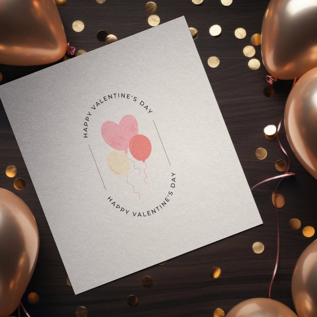 Simplicity Redefined: Valentine's Day Elegance  Holiday Card (Valentine's Day Greeting Card, Elegant Love Card, Simple and Sophisticated Valentine, Clean Design )