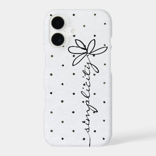 simplicity text on polka dots