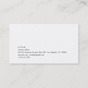 Simplicity VI Business Card
