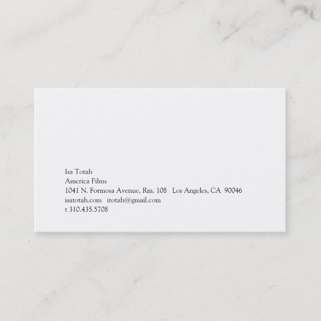 Simplicity VI Business Card (Front)