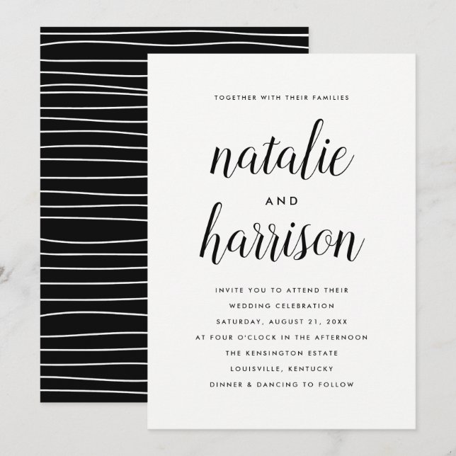 Simplicity | Wedding Invitation (Front/Back)
