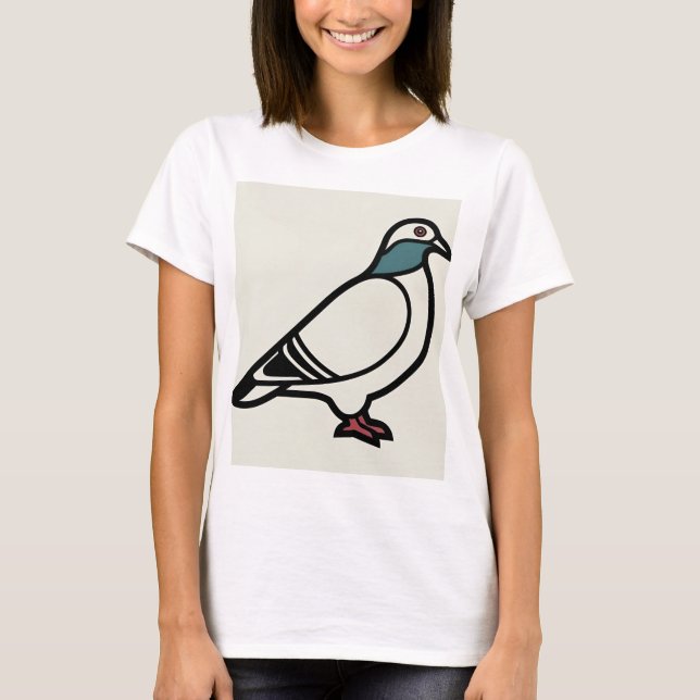 Simplified Pigeon Graphic Tee (Front)