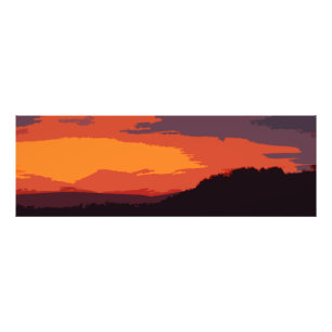 Simplified sunset photo print