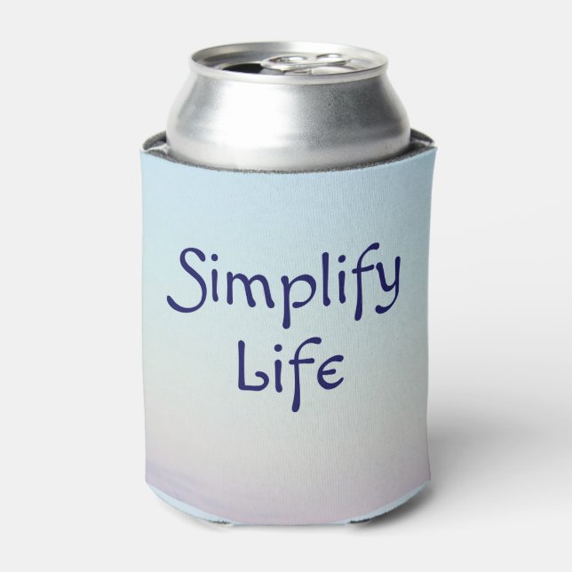 Simplify Life blue koozie cooler (Can Front)