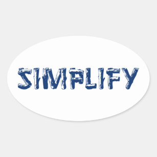 Simplify Oval Sticker