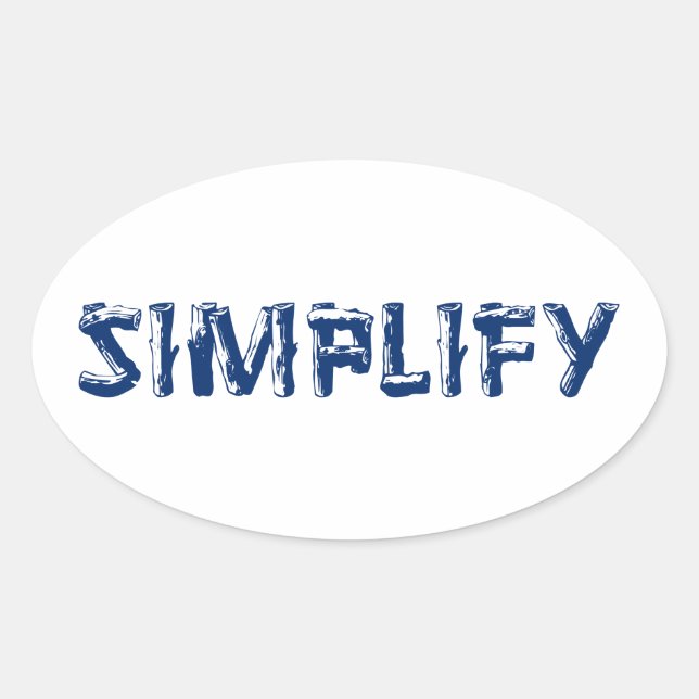 Simplify Oval Sticker (Front)