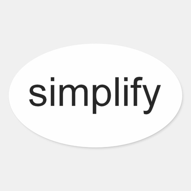 Simplify Oval Sticker (Front)